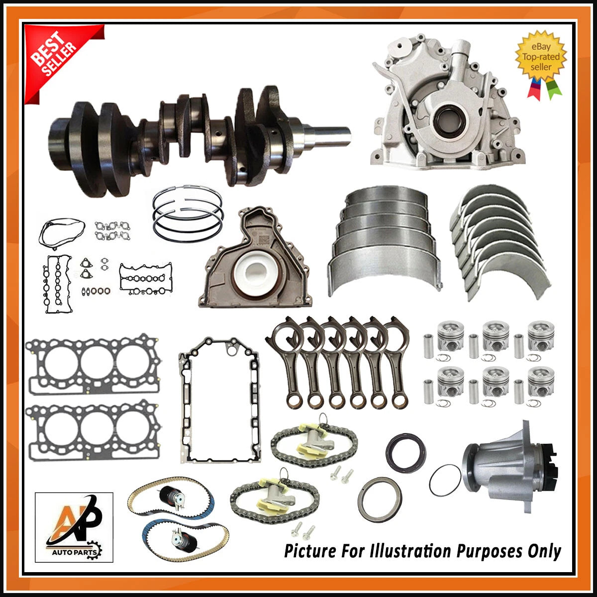 Crankshaft Rebuild Part Kit for Land Rover Range Rover 306DT (1998–2004)