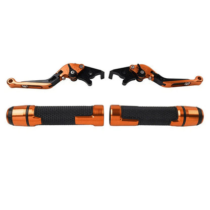 Orange Extendable Brake Clutch Lever Grip Set for Yamaha YZF R1 R6S