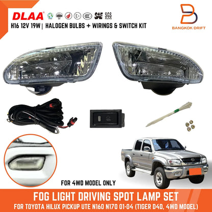 Fog Lamp Spot Light Set for Toyota Hilux Ute 4X4 01-04