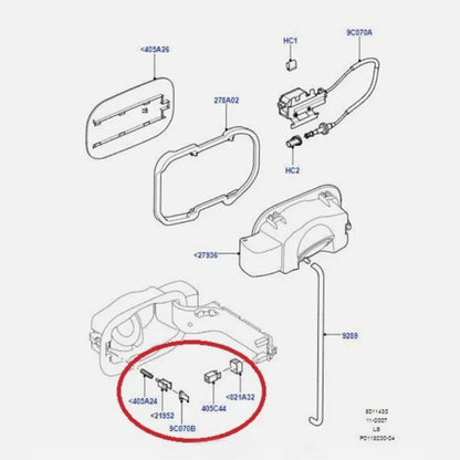 Gas Fuel Door Latch Clip Spring for Land Rover Range Rover Sport (2005-2013)