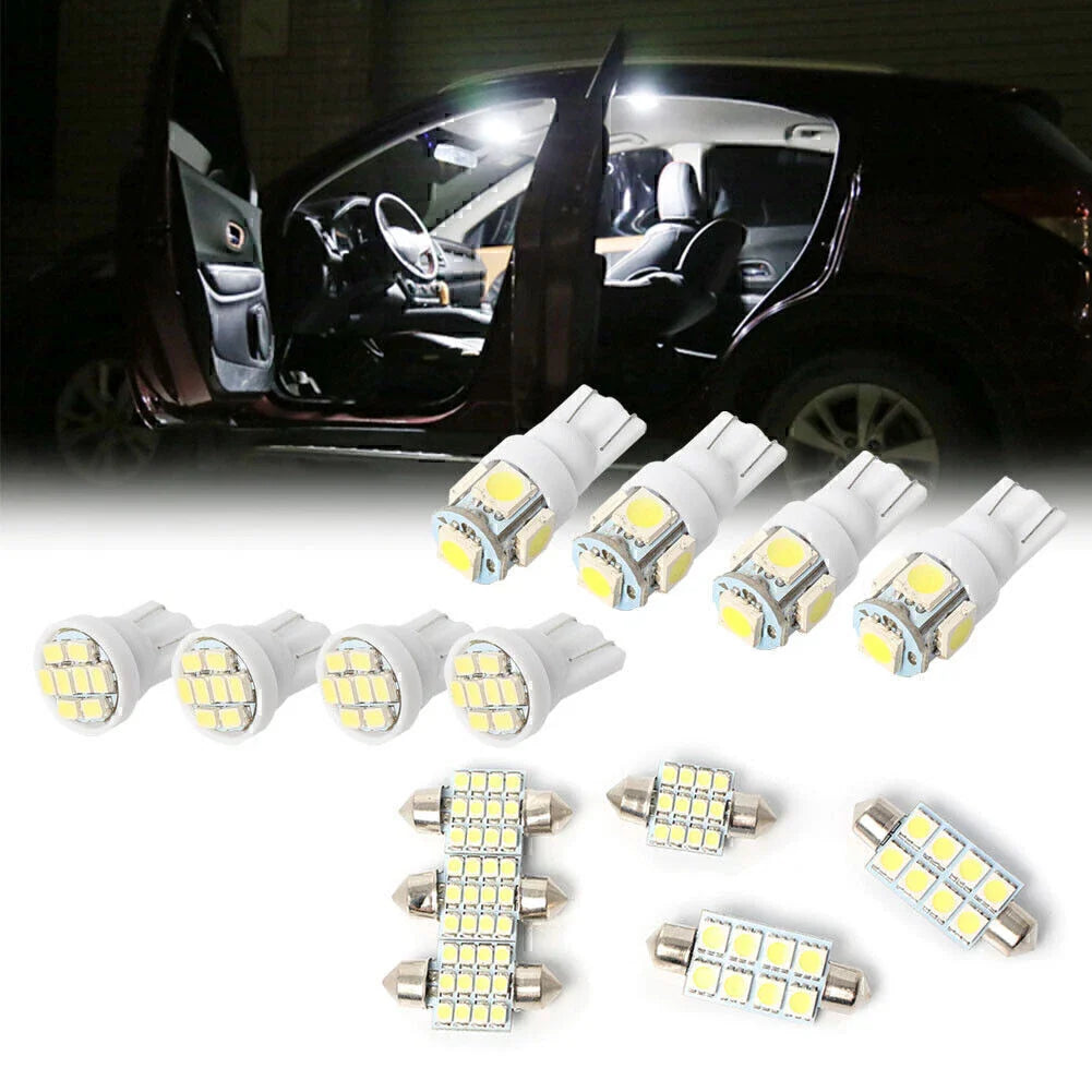 14PCS White LED Interior Lights for T10 31mm Map Dome & License Plate