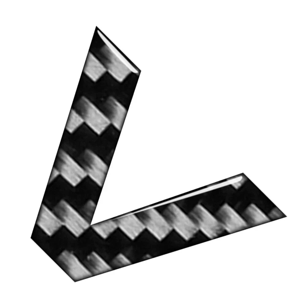 Carbon Black Car Badge Emblem Alphabet Letter Decals Stickers for Vehicle