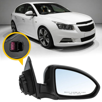 Right Side Door Mirror Gloss Black for Chevy Cruze Limited (2016)