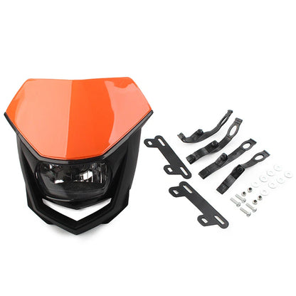Universal Headlight Fairing for Supermoto Dirt Bike - Orange