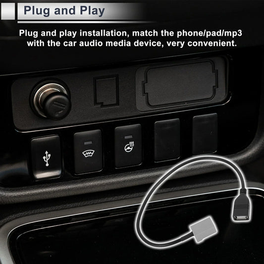 Audio Aux Adapter Cable for Honda Stereo Radio USB to MP3