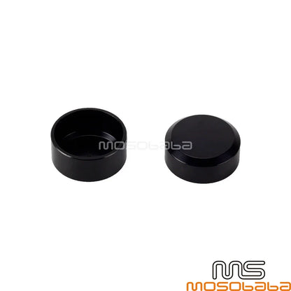 Smooth Black Rear Axle Nut Caps for Harley Sportster S, Pan America (2021-2023)