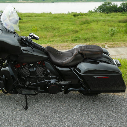Driver Passenger Gel Seat for Harley Road King Electra Glide (2009-2023)