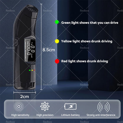 LCD Portable Breath Tester for Personal Use - Alcohol Breathalyser