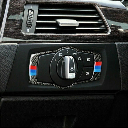 Carbon Fiber Headlight Switch Frame for BMW 3 Series E92 E93 (2005-2012)