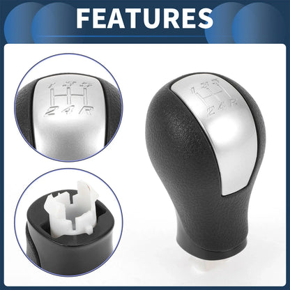 5 Speed Gear Shifter Knob for Honda Civic (2012-2015) - Durable Plastic