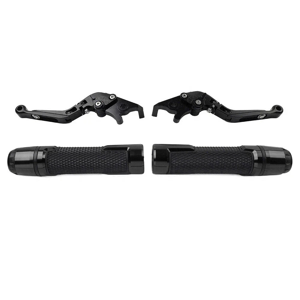 Black Extendable Brake Clutch Lever Grip Set for Yamaha YZF R1 R6