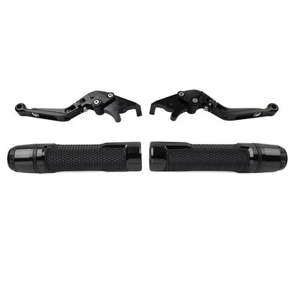 Black Extendable Brake Clutch Lever Grip Set for Yamaha YZF R1 R6