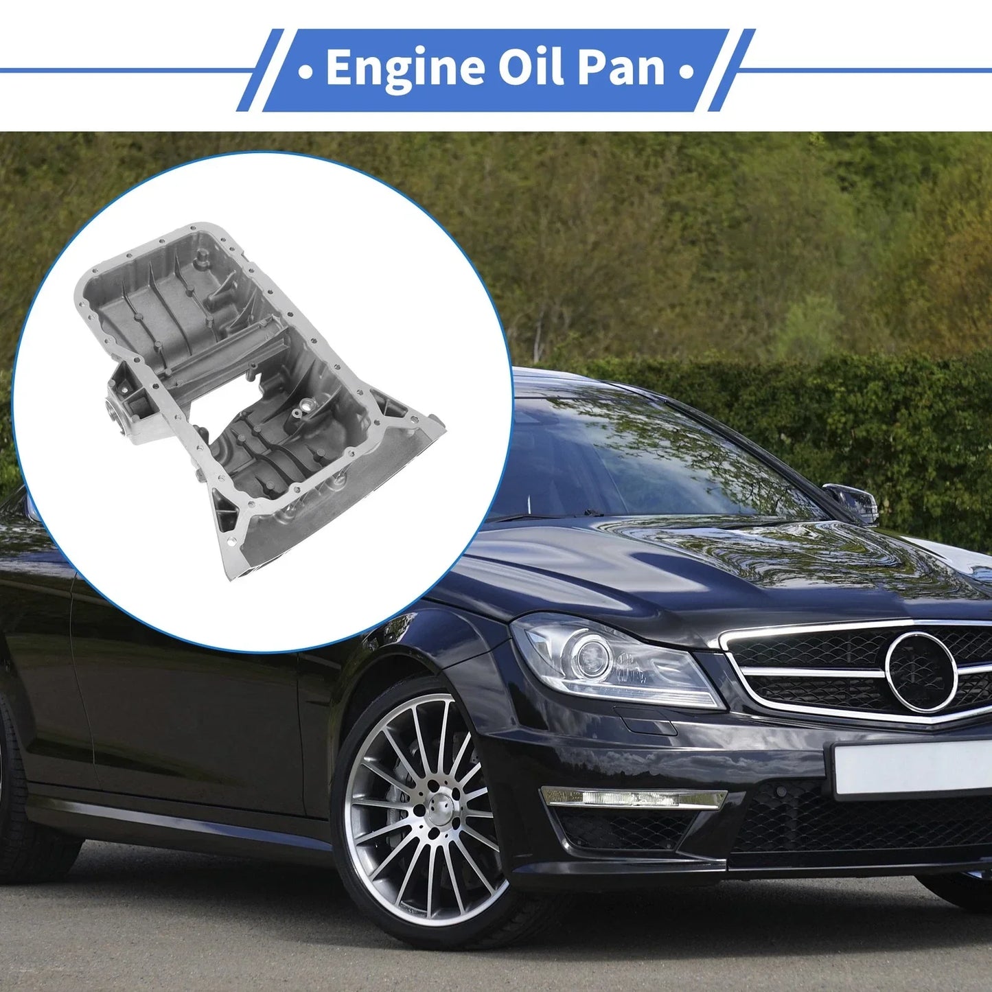 Engine Oil Pan for Mercedes-Benz C230 Aluminum Alloy (2001-2007)