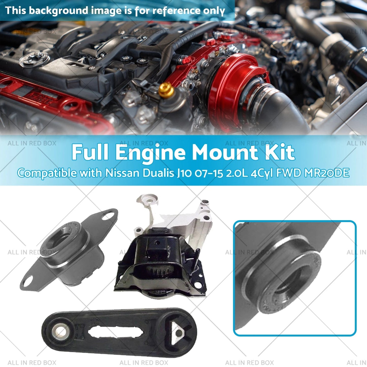 Engine Mount Kit for Nissan Dualis J10 (2007-2015) 2.0L FWD MR20DE