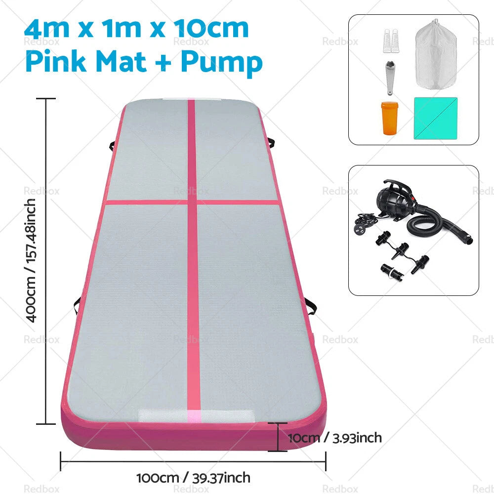Air Track Mat with Pump for Swimming Pools, Parkour & Entertainment