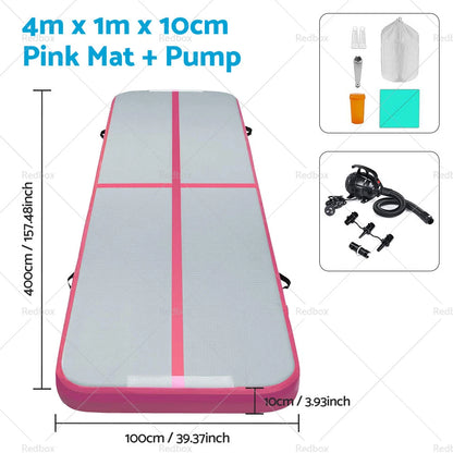 Air Track Mat with Pump for Swimming Pools, Parkour & Entertainment