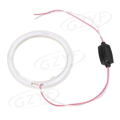 80mm 12V-24V Angel Eyes COB Halo Ring LED Headlight Bulbs for Car