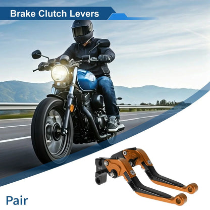 Adjustable Brake Clutch Levers for Honda CBR600RR 2007-2016 Orange Black
