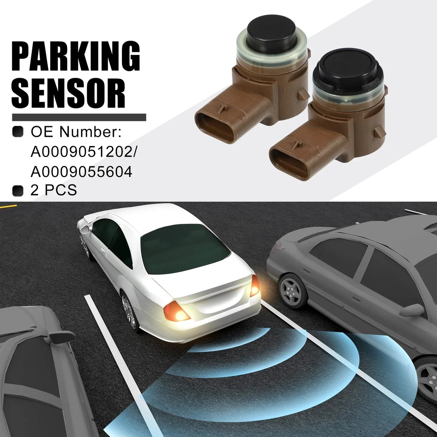 PDC Reverse Parking Assist Sensors for Mercedes-Benz E200 A200 A220 (Set of 2)