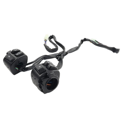 Black Motorcycle Handlebar Control Switches & Wiring Harness for Harley Dyna Vrod