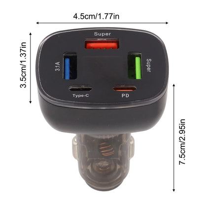 5-Port 95W Car Charger for USB Charger Adapter