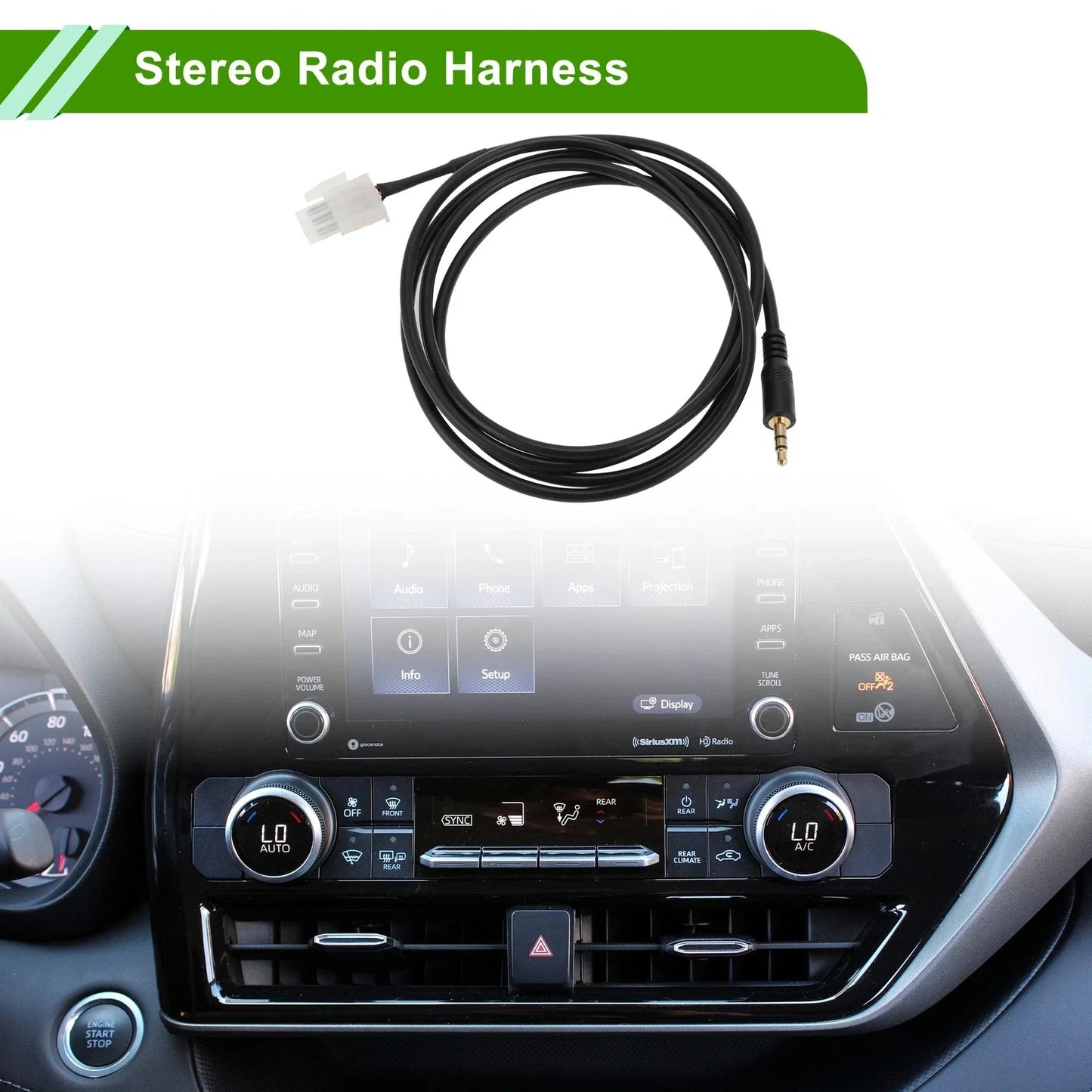 Stereo Radio Harness Bluetooth AUX Adapter for Honda Goldwing GL1800 (2001-2010)