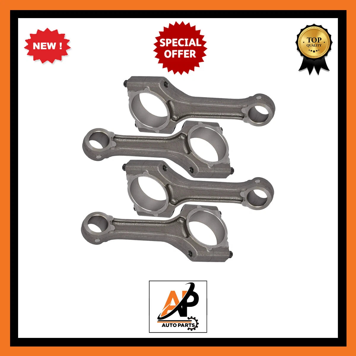 Connecting Rod Set 4 Pieces Replacement for Audi VW Skoda 2.0 TFSI (2009–2019)