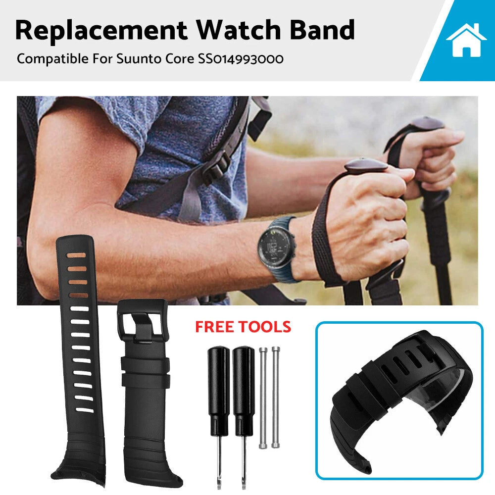 Luxury Rubber Watch Band Strap for SUUNTO CORE (2010-2023)