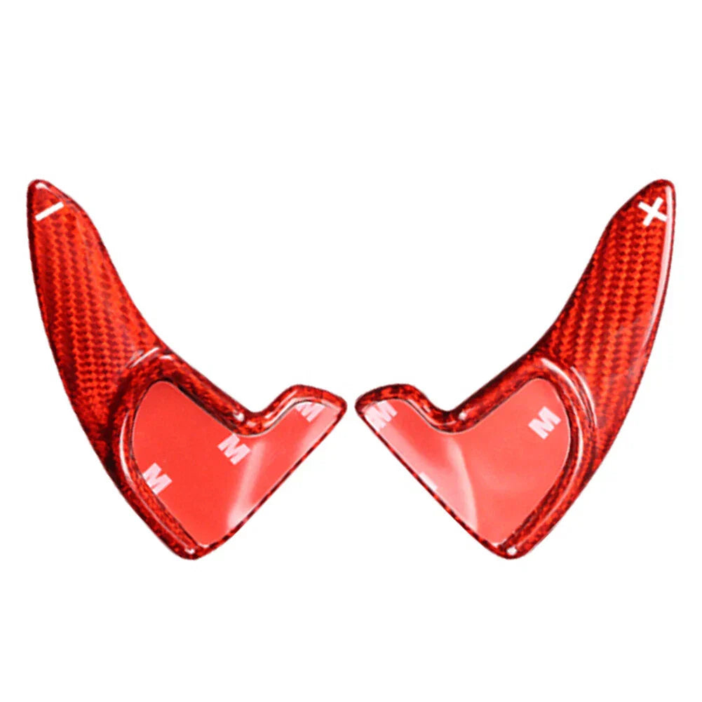 Carbon Fiber Red Steering Wheel Shift Paddle for Dodge Challenger Charger