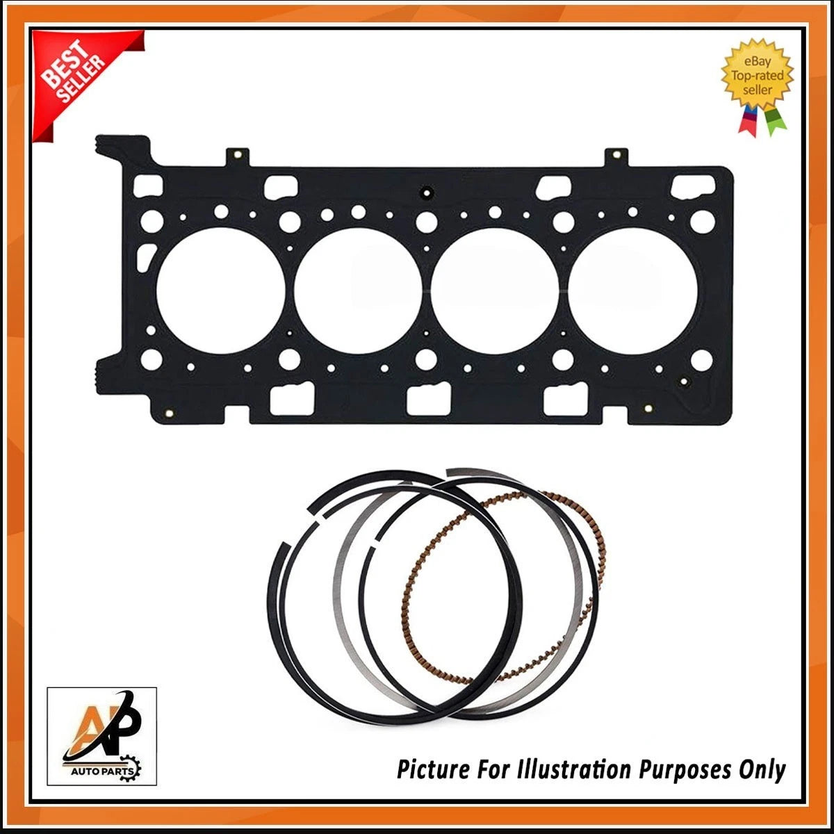 Engine Head Gasket and Piston Rings Set Replacement for Nissan Navara 2.3dCi (2011–2020)