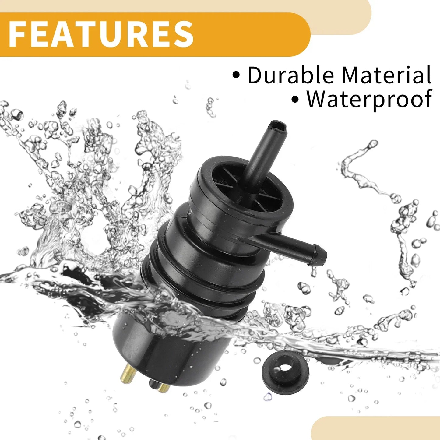 Windshield Washer Pump w/ Grommet for Mercedes-Benz 560SL (1986-1989)
