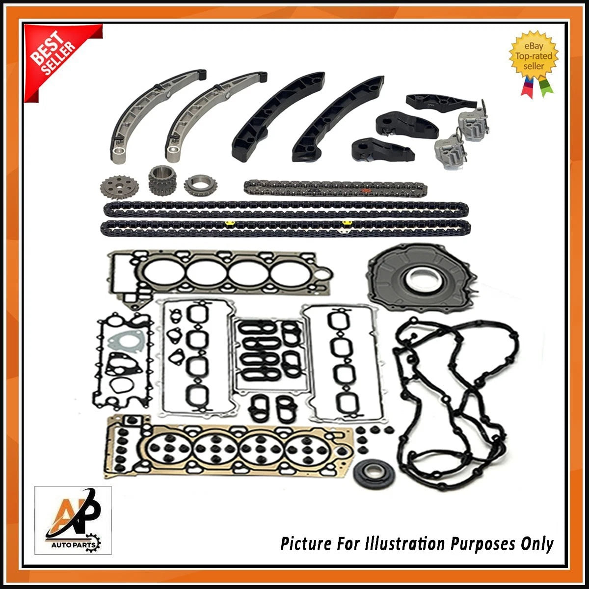 Full Head Gasket Set with Timing Chain Kit for Land Rover 5.0 508PS (2018–2022)