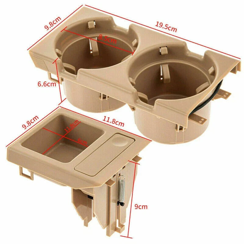 Center Console Cup Holder & Coin Tray for BMW 3 Series E46 (1999-2006)