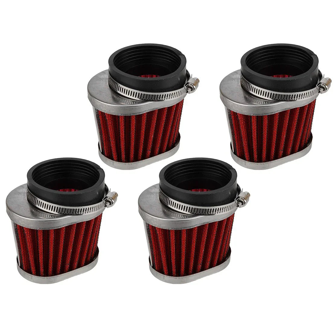 4 Pcs Performance Oval Pod Filters for Honda CB650/750/900/1000/1100/CBX