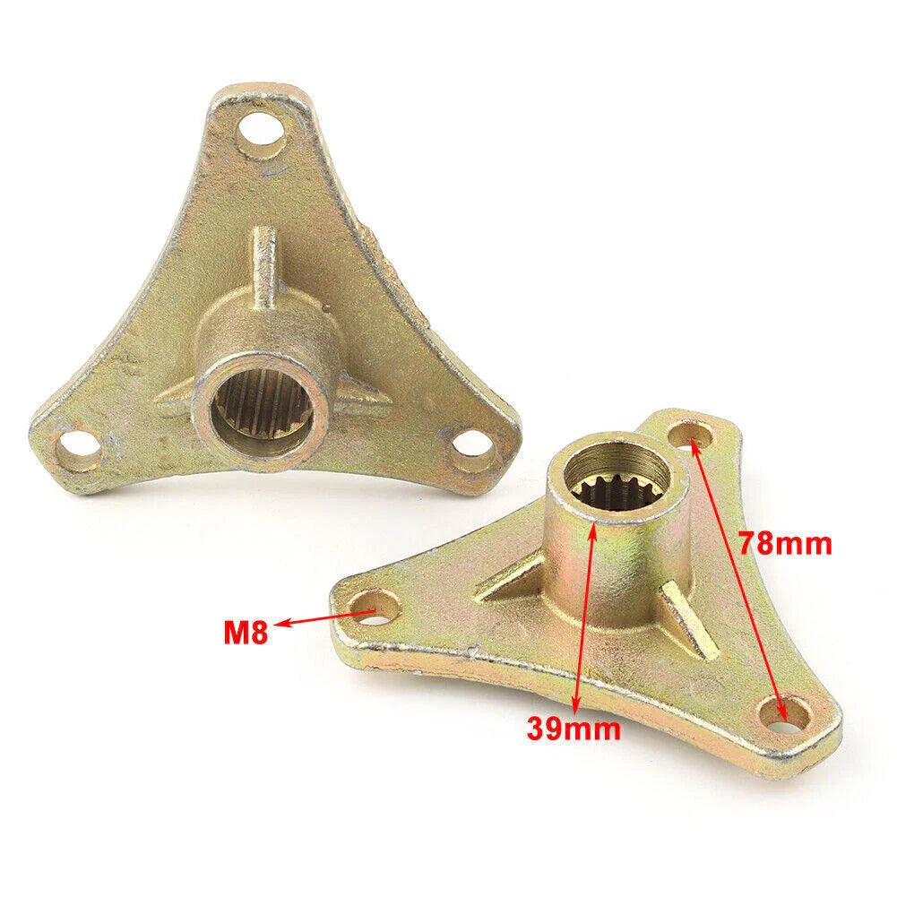Steel 17T 3 Stud Rear Axle Wheel Rim Hub for Go Kart Quad Bike