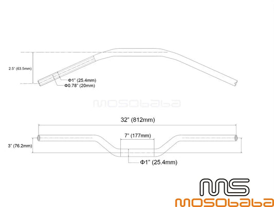 1" Handlebar & Handguards Set for Harley Softail Street Bob (2018-2023)