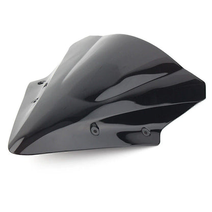 Black Dual Bubble Windscreen for Kawasaki Ninja 650 EX650 ER6F (2017-2019)