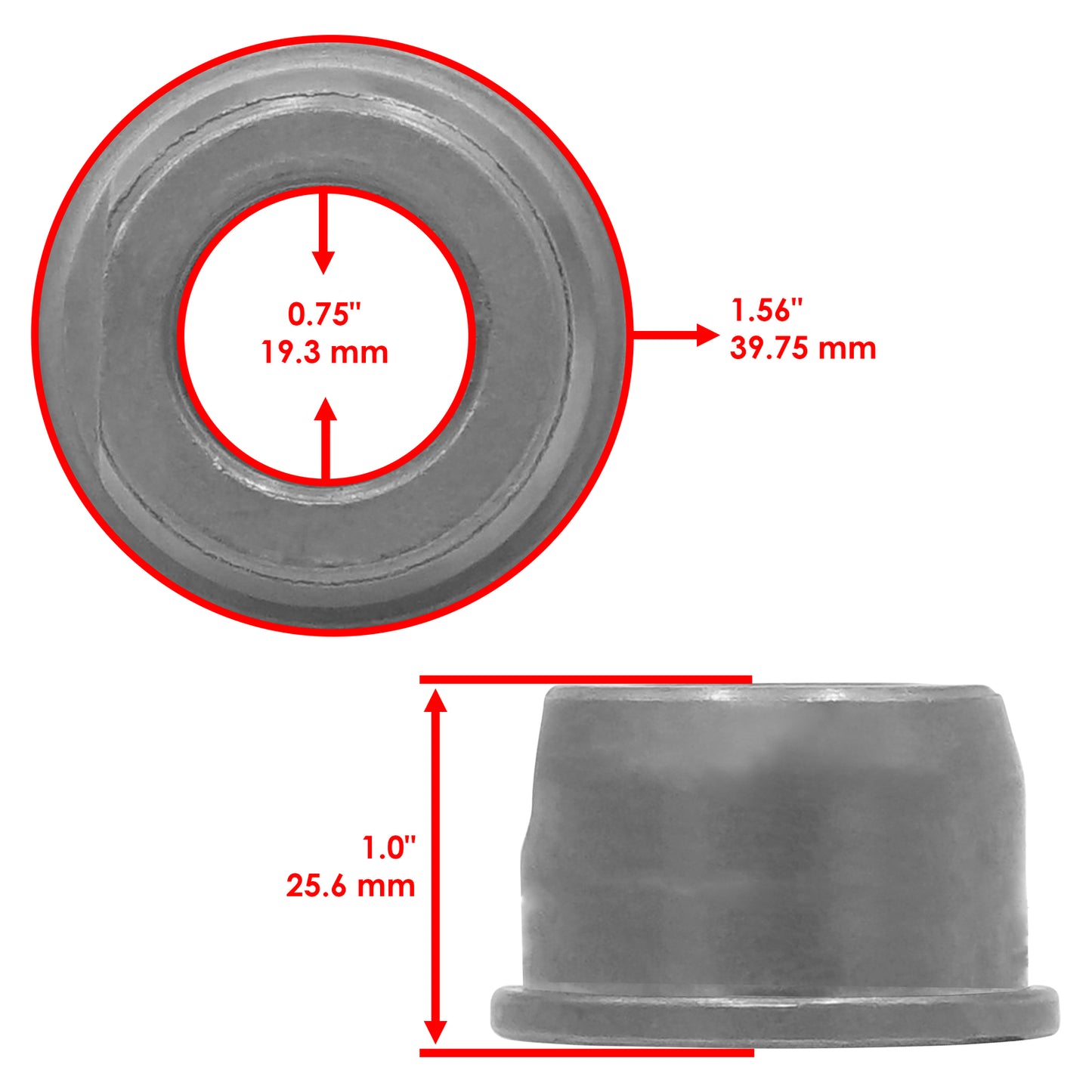 Caltric Front Wheel Bushing Bearing Replacement for John Deere L118 L120 (1999–2003)