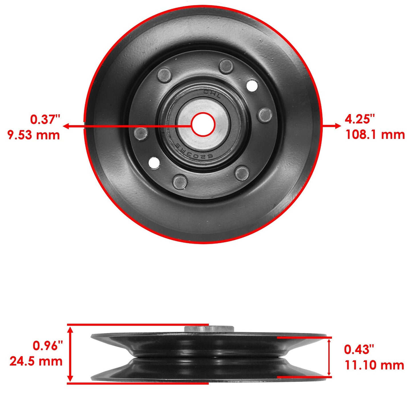 Deck Pulley Assembly with Pulleys for Jonsered LTH18 YTH18 46 (2018–2018)