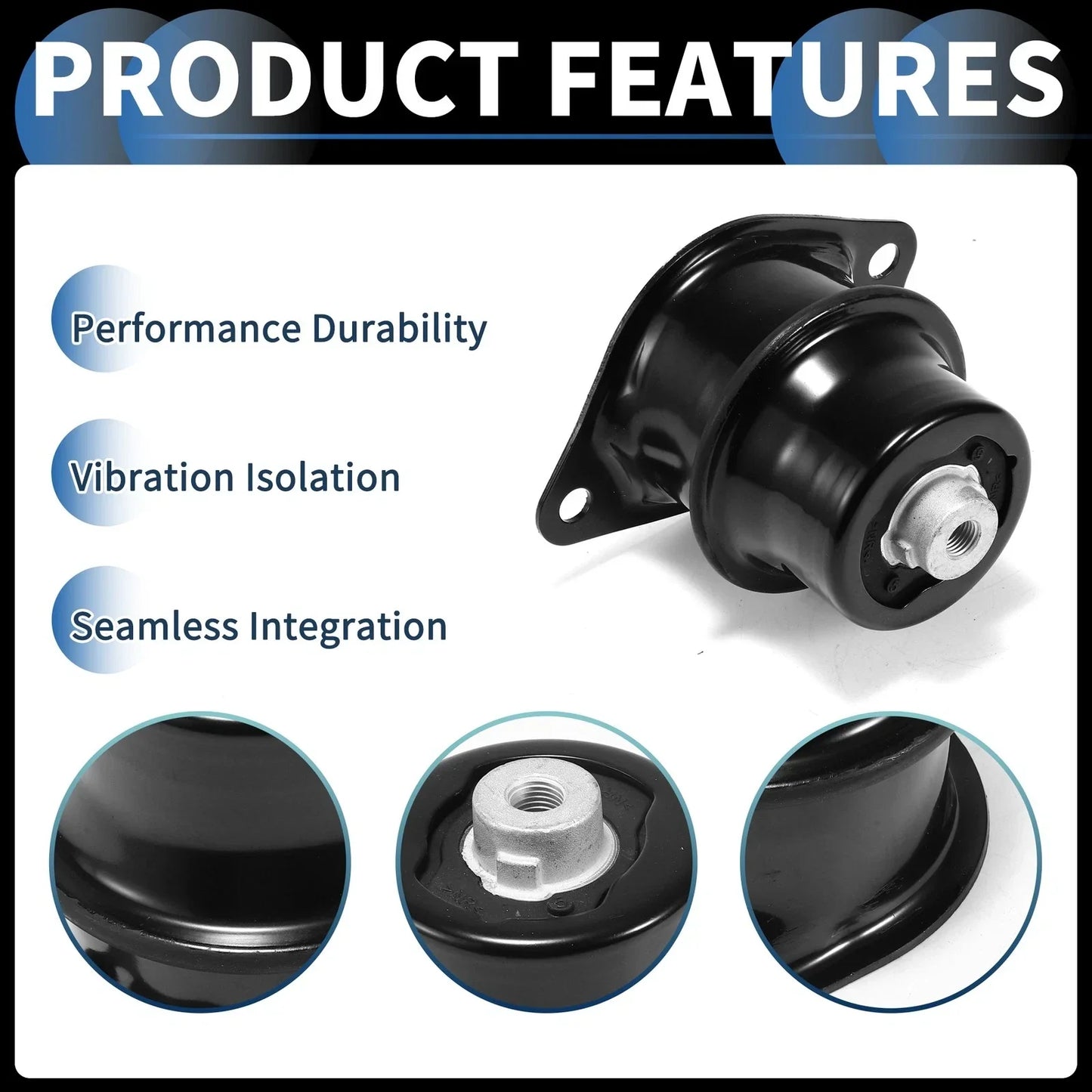 Engine Motor Mount for Honda - Black