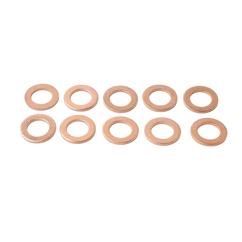 10 x M12 Universal Copper Oil Drain Plug Gasket Seal Ring