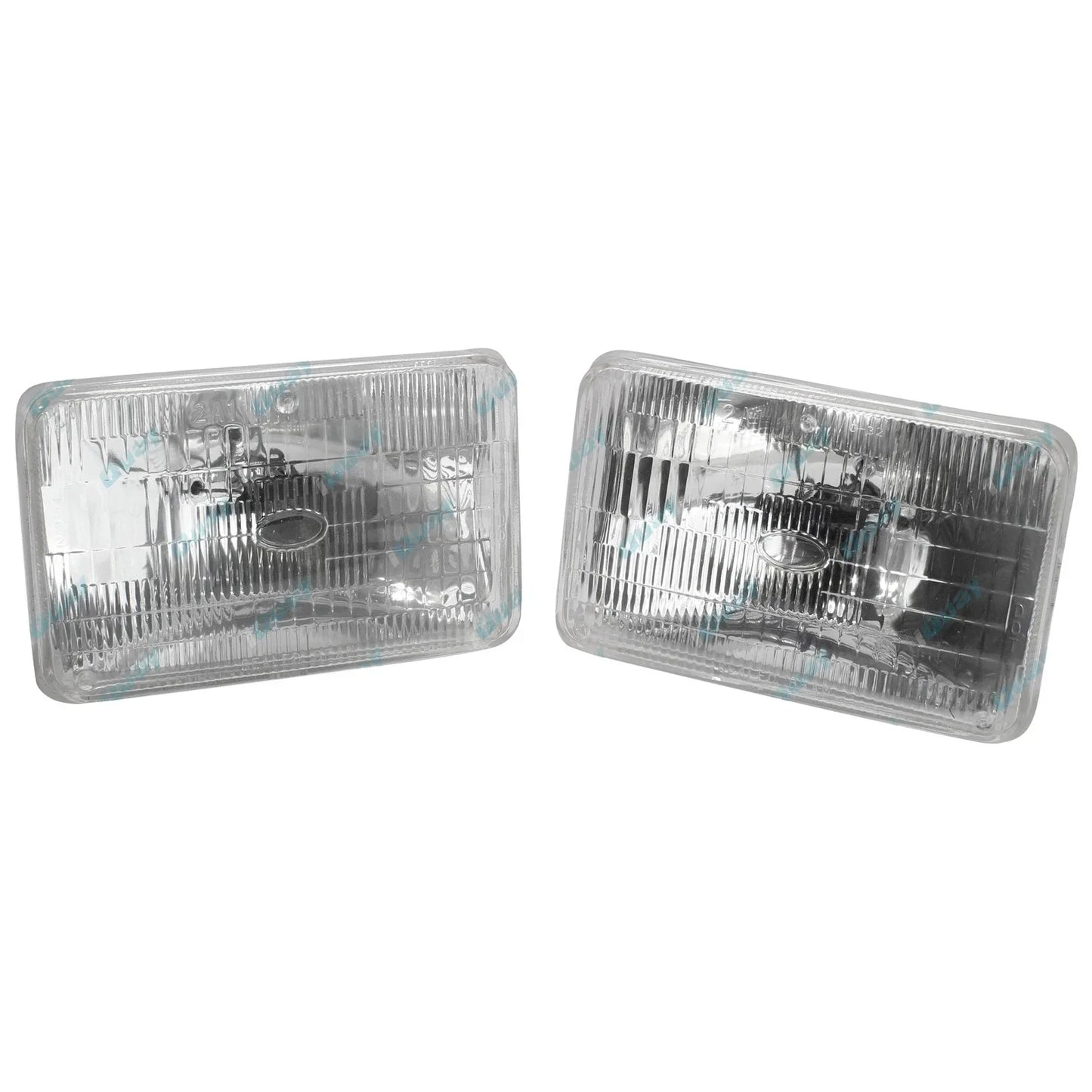 2 x Sealed Beams 6" x 4" Square 3 Pin 40/60W 12Volt for Landcruiser 80 Series