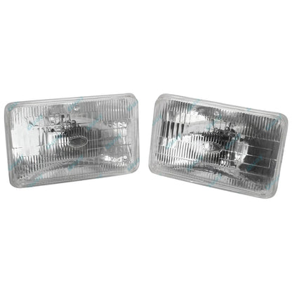 2 x Sealed Beams 6" x 4" Square 3 Pin 40/60W 12Volt for Landcruiser 80 Series