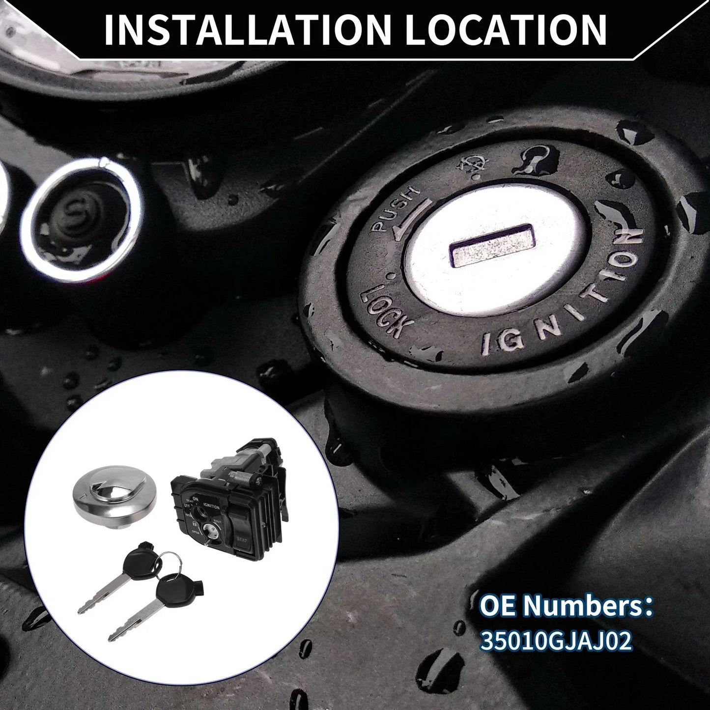 Ignition Key Switch for Honda NCW50 (2016-2024) - 1 Set