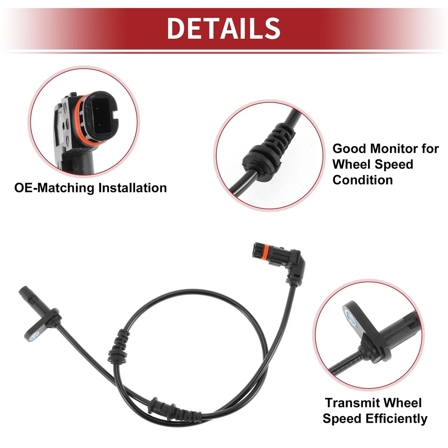 ABS Wheel Speed Sensor for Mercedes-Benz E350 E550 (2006-2017)