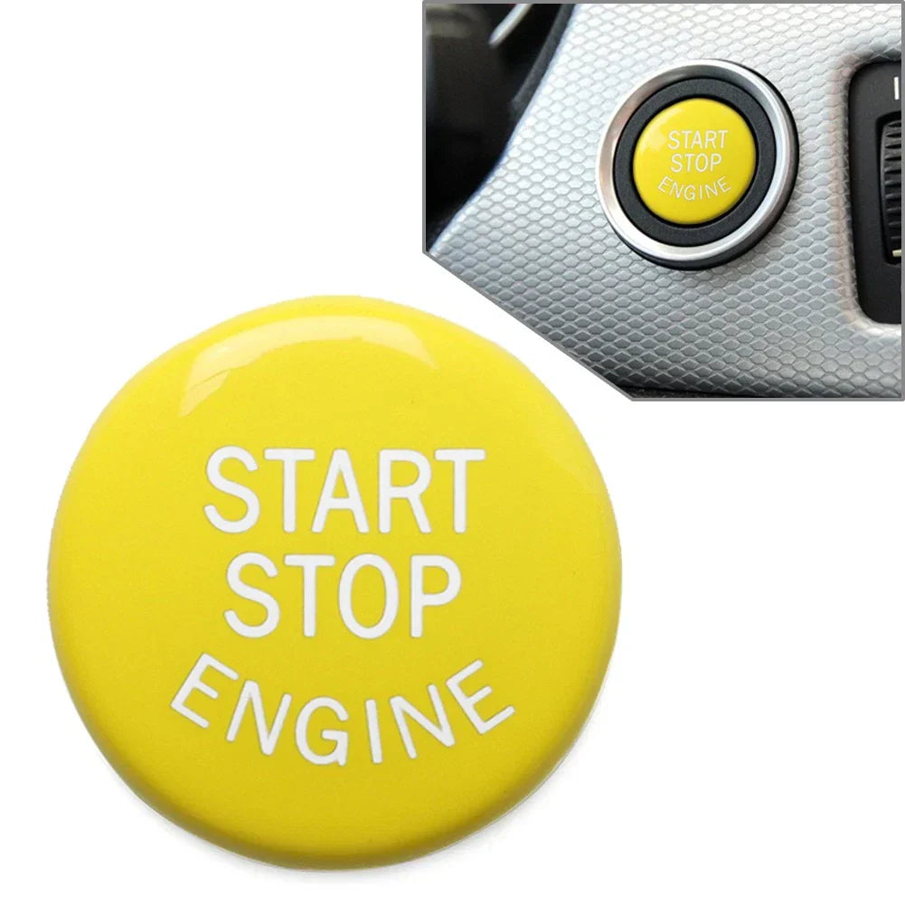 Yellow Engine Start Stop Button Cover for BMW E Chassis 1 3 5 X1 X3 X5 Z4