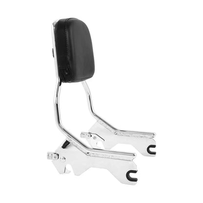 Black/Chrome Sissy Bar Backrest for Harley Softail Heritage (2018-2025)