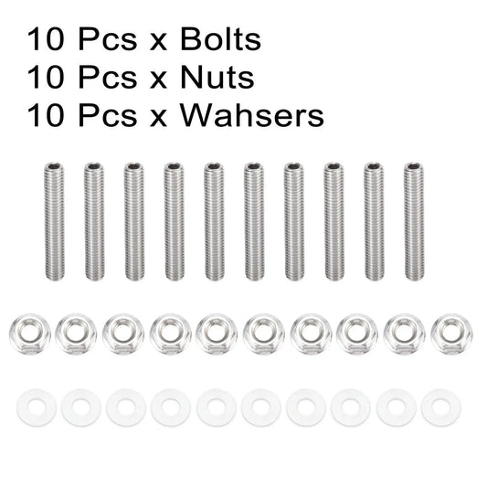 10 x Exhaust Manifold Bolt Studs for Honda Acura B C D F H K Series Engines