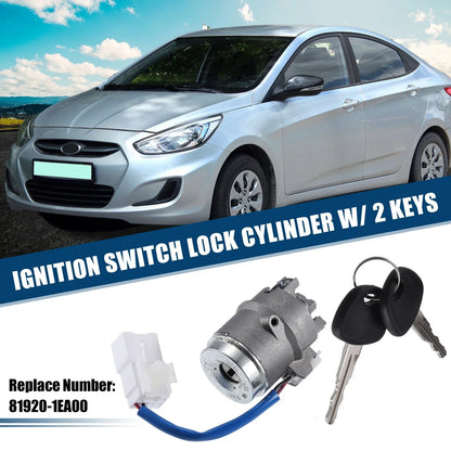 Ignition Switch Lock Cylinder w/ Key for Hyundai Accent (2006-2011)