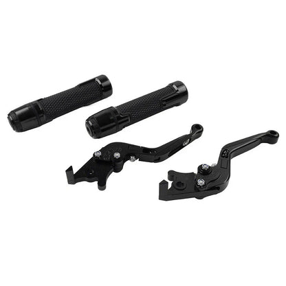 CNC Black Extendable Brake Clutch Levers & Grips for Daytona 675 (2006-2018)